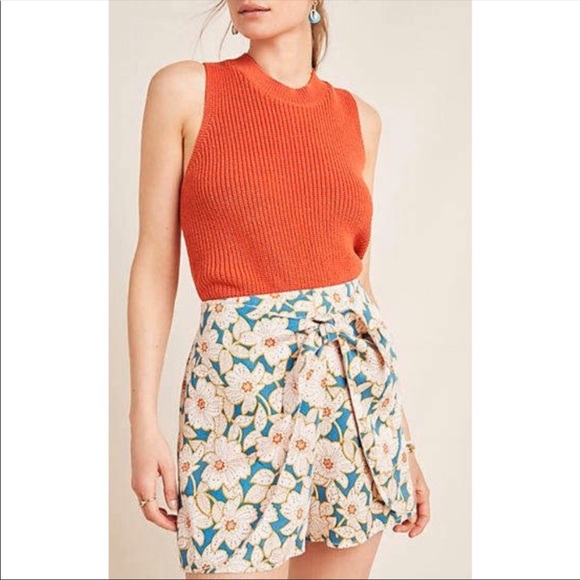 Anthropologie Georgine Floral Tie Shorts - Picture 3 of 8